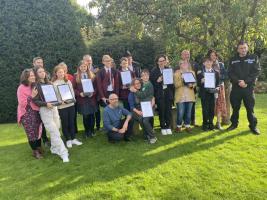 The 2023 winners with Police Sergeant Scott Riley who many of our winners recognise from the TV show 'Traffic Cops'